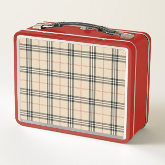 Lunch Box Fiambrera con estampado tartan