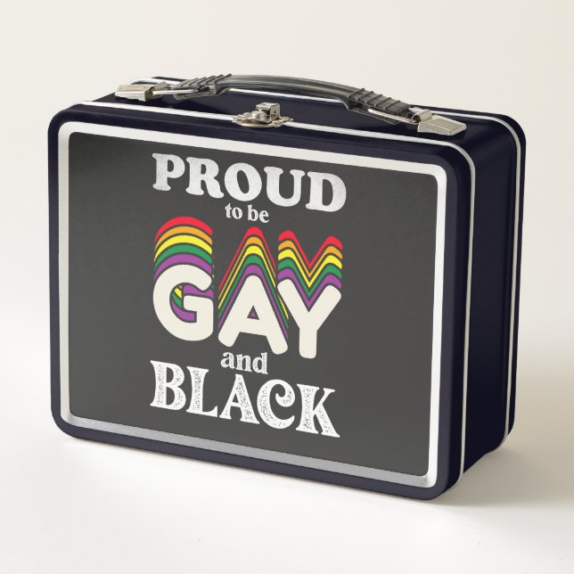 Lunch Box Fière D'Être Gay Et Noir De Fierté LGBT (Devant)