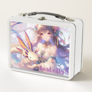 Lunch Box Fille Anime personnalisée et Axolotl