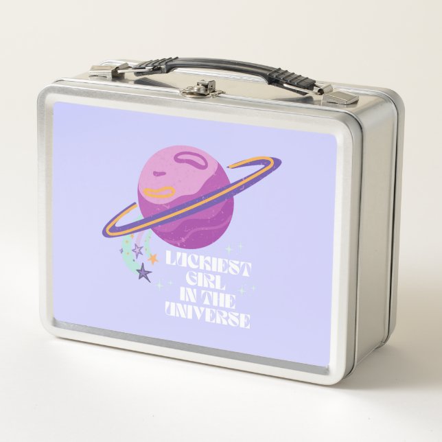 Lunch Box Fille chanceuse, Fille chanceuse, Lucky, Affirmati (Devant)