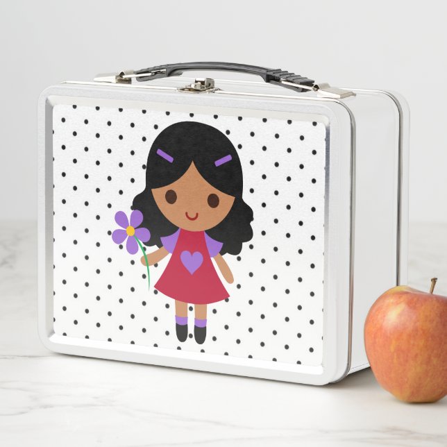 Lunch Box Fille et Fleur (En situation)