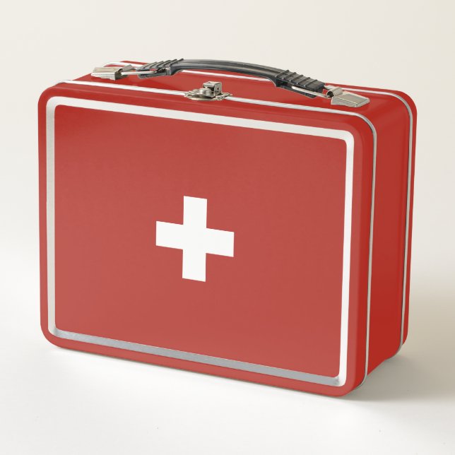 Lunch Box Flag of Switzerland - Suisse - Suisse - Svizzera (Devant)