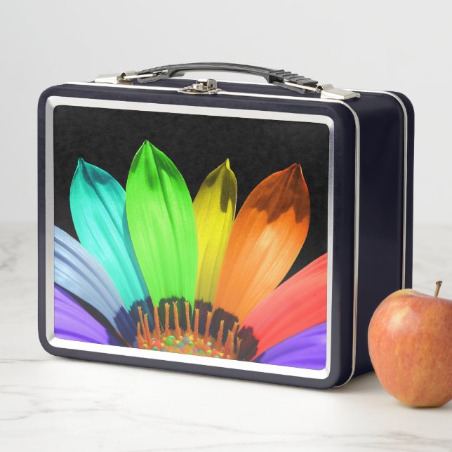 Lunch Box Fleur arc-en-ciel (En situation)
