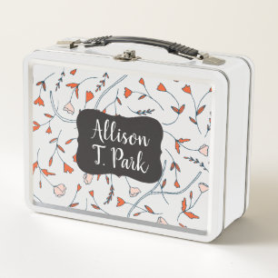 Lunch Box Fleur de griffonnage - gamelle personnalisée de