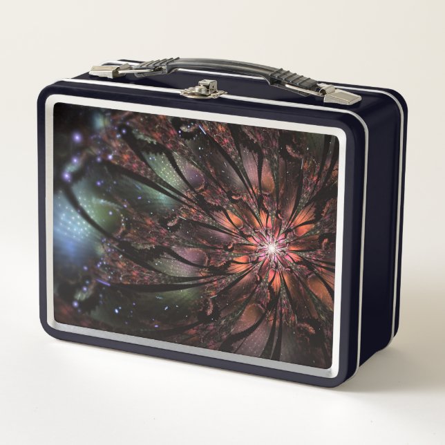 Lunch Box Fleur imaginaire fractale douce et tendresse (Devant)