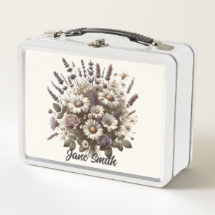 Lunch Box Fleurs de cottage vintages