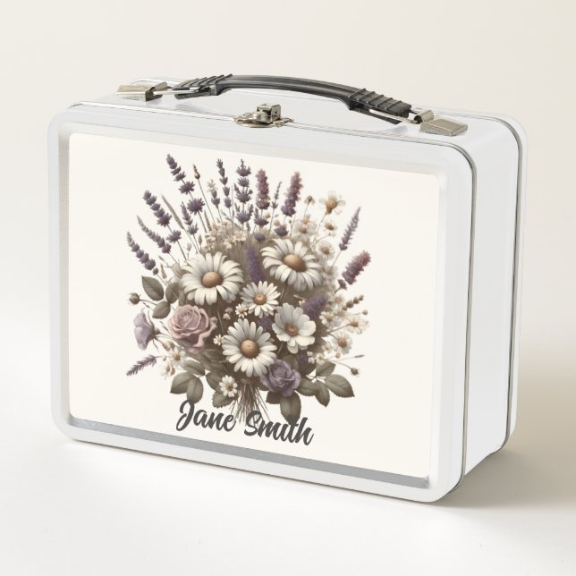 Lunch Box Fleurs de cottage vintages (Devant)