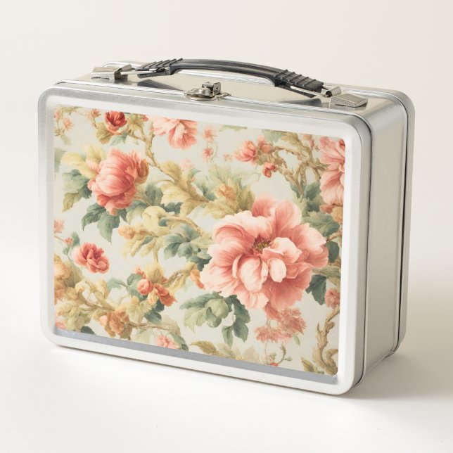 Lunch Box Fleurs Exquises Extraordinaires, Feuilles. Peintur (Devant)