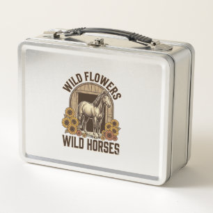 Lunch Box Fleurs sauvages Chevaux sauvages Chemise Western V