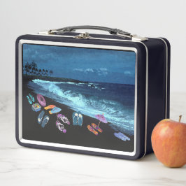 Lunch Box Flip Flop Beach Party Retro Lunette Box
