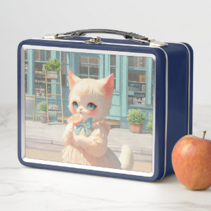 Lunch Box Fluffy Kitten avec Lollipop à la pâtisserie
