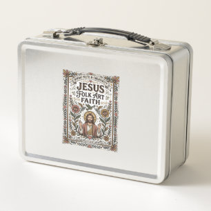 Lunch Box Foi en Jésus Art Populaire Foi Chrétienne Jésus Ar