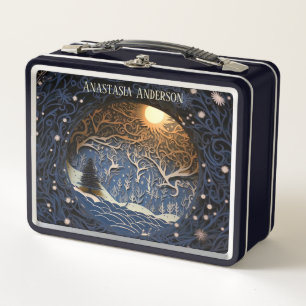 Lunch Box Forêt d'hiver magique nostalgique