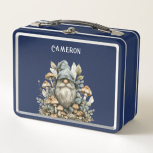 Lunch Box Forêt enchantée personnalisée Gnome Marine Bleu