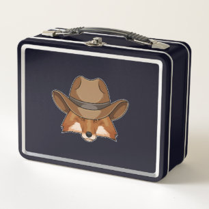 Lunch Box Fox comme Cowboy avec Casquette