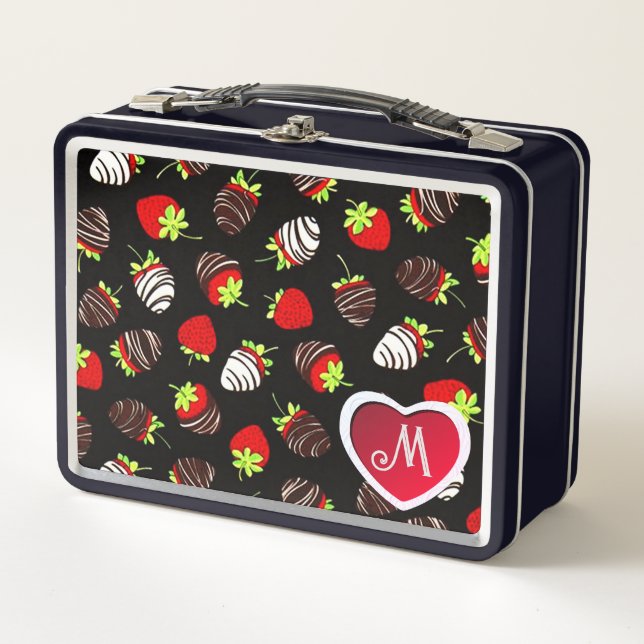 Lunch Box Fraises recouvertes de chocolat mignonnes (Devant)
