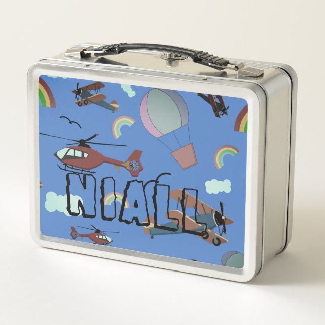 Lunch Box Fun Colorful Aviation Personnalisé (Dos)