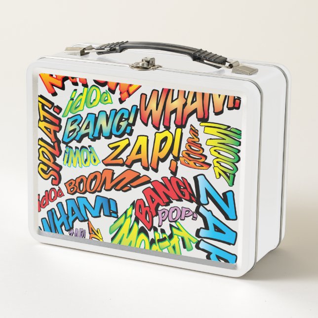 Lunch Box Fun Retro Comic Book pop Art Sounds (Devant)