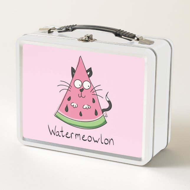 Lunch Box Funny Chat Watermelon mignon Kids (Devant)