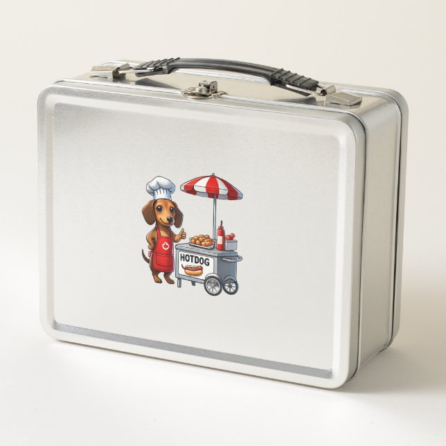 Lunch Box Funny Dachshund Chien Weiner Saucisse Hotdog Sandw (Devant)