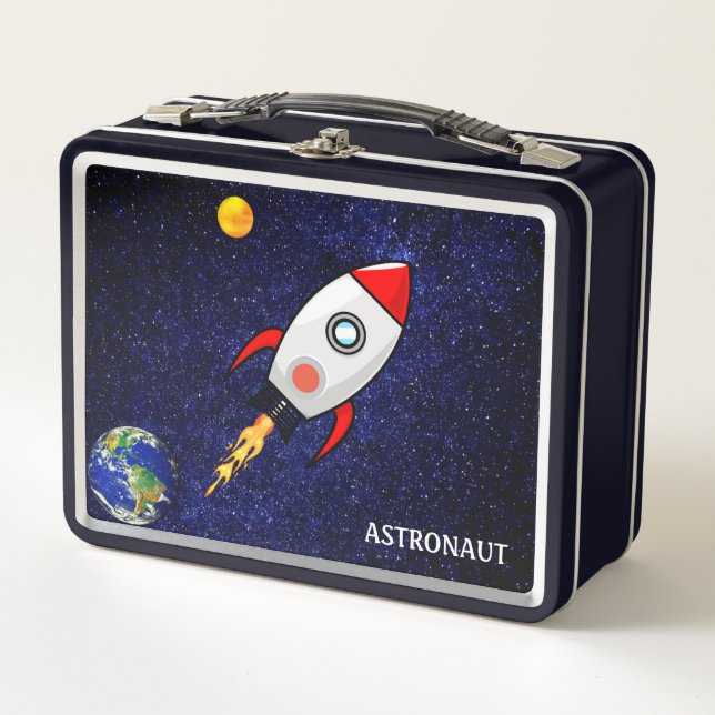 Lunch Box Fusée spatiale sur la galaxie (Devant)