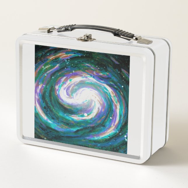 Lunch Box Galaxie peinte à la main (Devant)