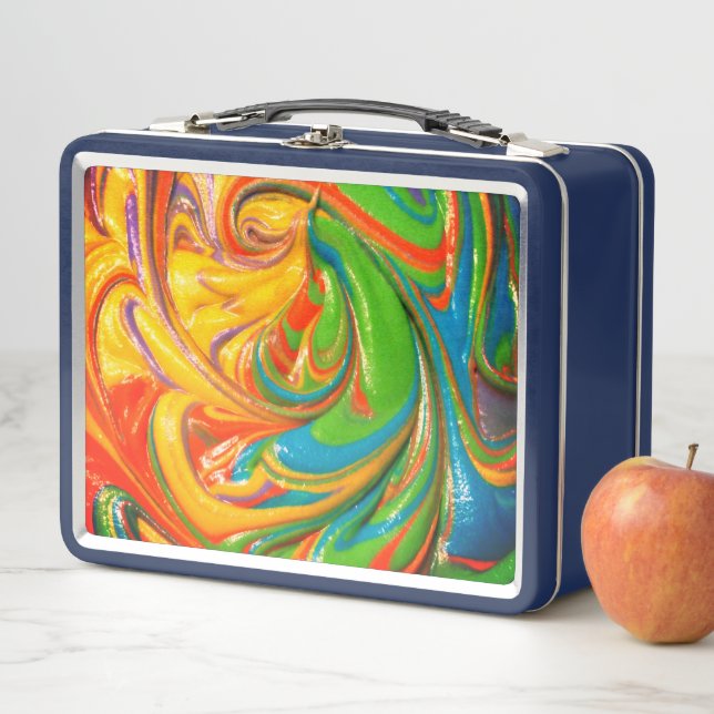 Lunch Box gamelle de tourbillonnement de peinture (En situation)