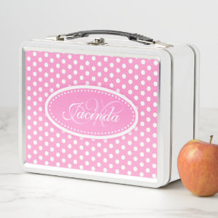 Lunch Box Gamelle nommée de monogramme de filles de rose de