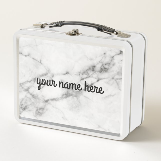 Lunch Box Gamelle personnalisée par marbre gris (Devant)