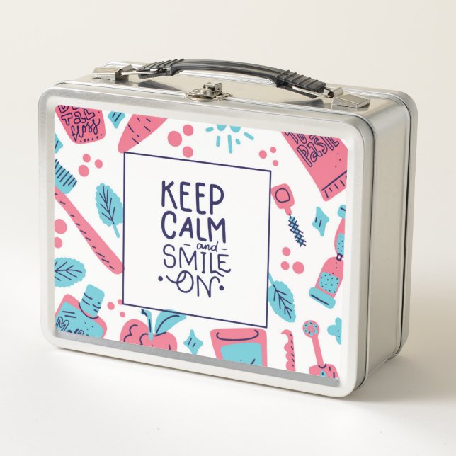 Lunch Box Gardez le calme et souriez sur l'expression (Devant)