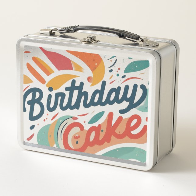 Lunch Box Gâteau d'anniversaire en acier inoxydable (Devant)