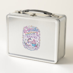 Lunch Box Gâteau Licorne Licorne Boulangerie Fond Blanc Pr