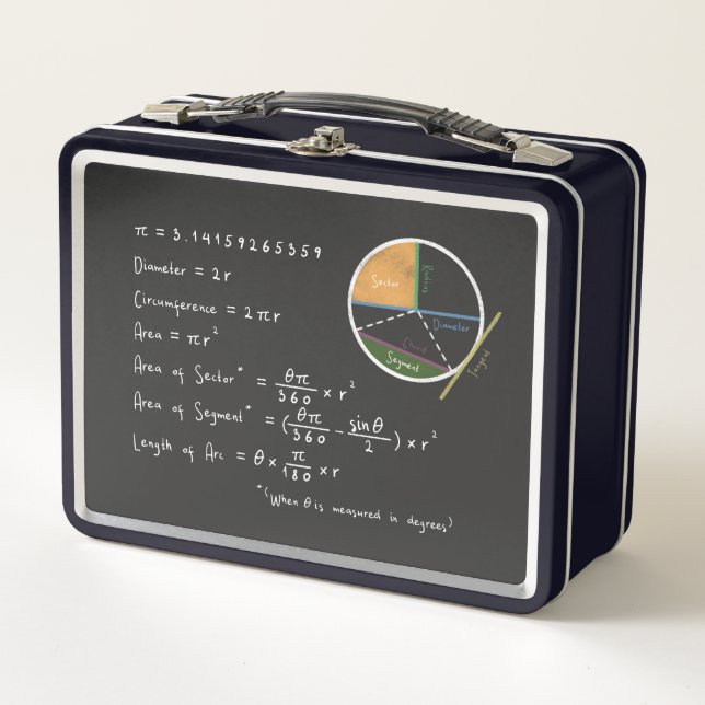 Lunch Box Géométrie et équations de trigonométrie Math Chalk (Devant)