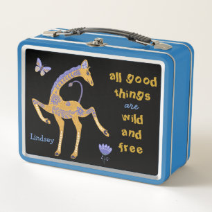 Lunch Box Giraffe Motif sauvage et libre Boho Personnalisée