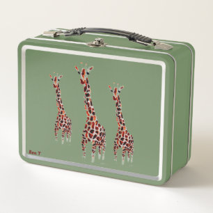 Lunch Box Giraffe Wild Animal Art Personnalisé