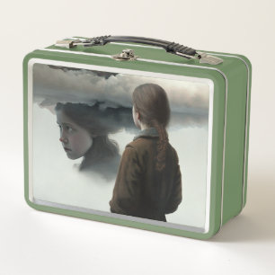 Lunch Box Girl with clouds