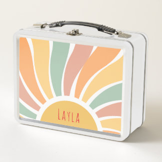 Lunch Box Girls Cute Boho Pastel Rainbow Kids