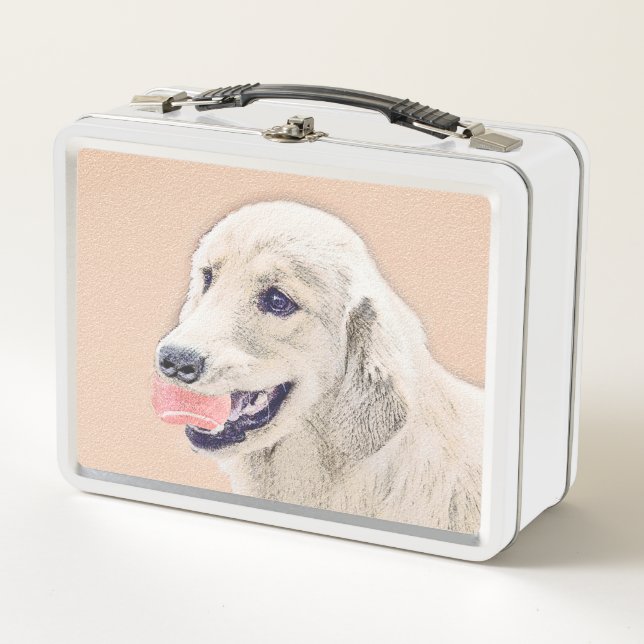 Lunch Box Golden Retriever avec Tennis Ball Peinture Chien A (Devant)