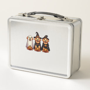 Lunch Box Golden Retriever Ghost Halloween Tricoter Ou Treat