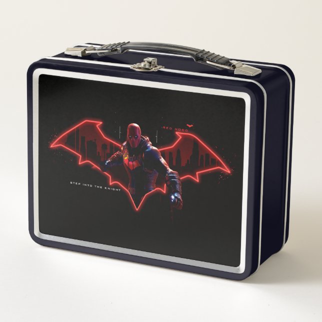Lunch Box Gotham Chevaliers Hood rouge dans le logo (Devant)