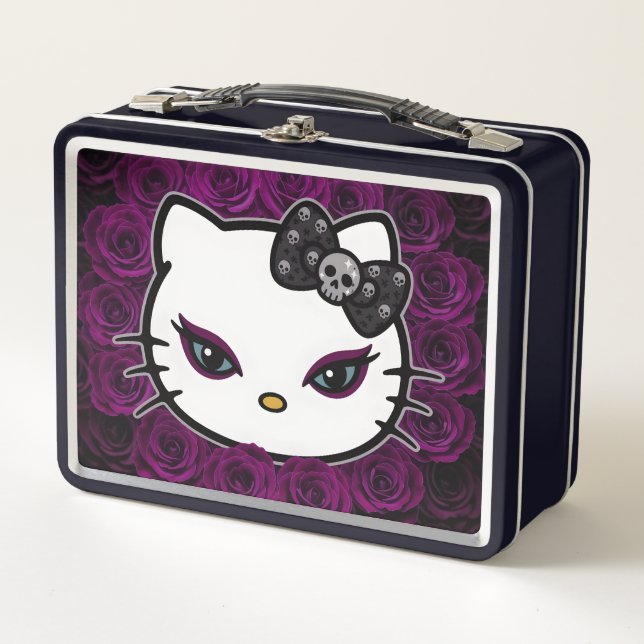 Lunch Box Gothique Kitty Skull Bow (Devant)