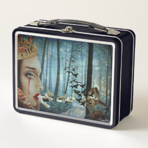 Lunch Box Gothique Surréaliste Unique Collage Triste Reine d