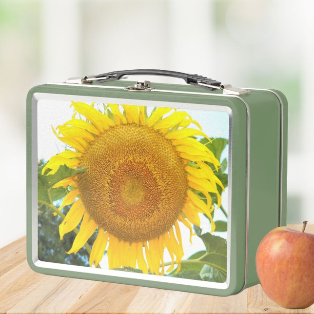 Lunch Box Grand tournesol jaune Floral (Créateur téléchargé)