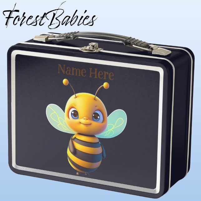 Lunch Box Graphique de dessin mignon de l'insecte de bourdon (🐝 Bumble Bee, Black ForestBabies Lunch Box)