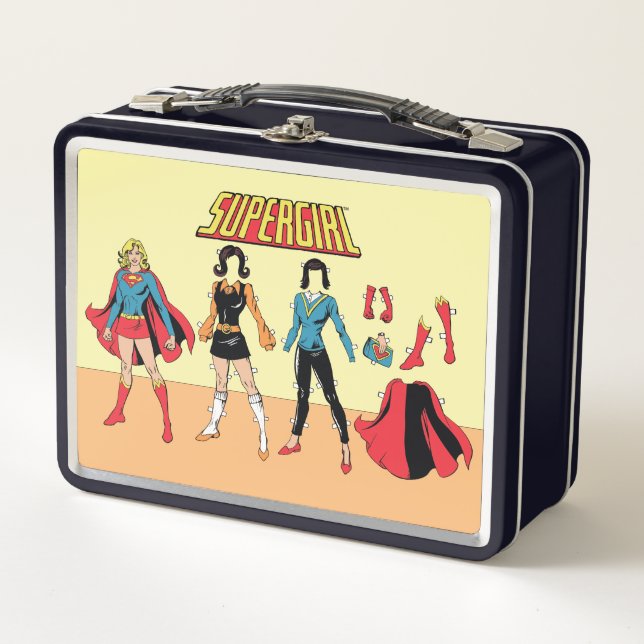 Lunch Box Graphique de poupée en papier supergirl (Devant)