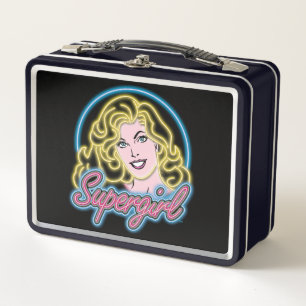 Lunch Box Graphique des lumières de Neon Retro Supergirl