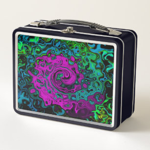 Lunch Box Gras Magenta Abstrait Super Liquid Art Swirl