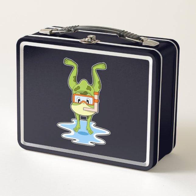 Lunch Box Grenouille à la plongée avec tuba (Devant)