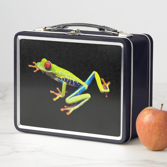 Lunch Box Grenouille peinte aux yeux rouges (En situation)