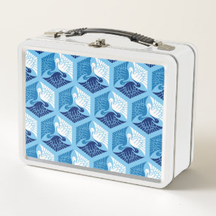 Lunch Box Grues japonaises, marine, blanche et bleu clair